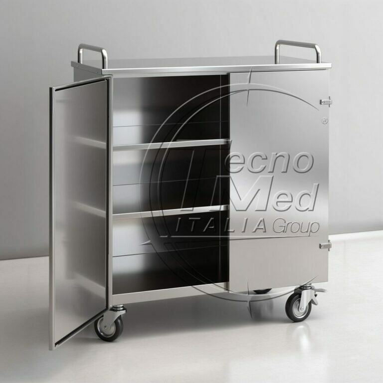 carrello armadio portacontainer inox
