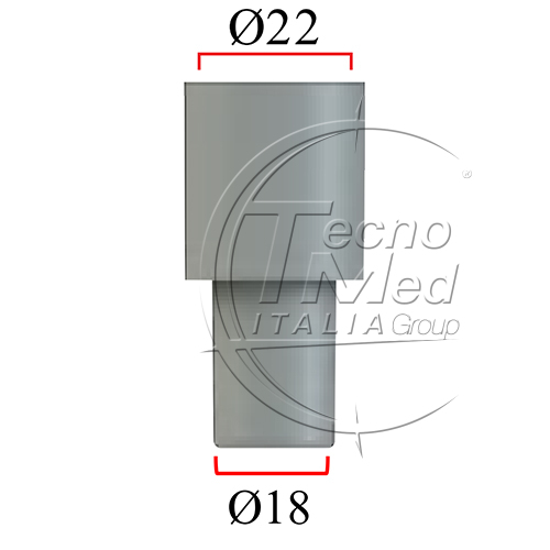4001TM002 - Raccordo filtri femmina d.22mm/tubod.18mm