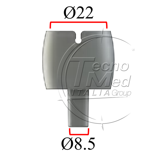 TCM085D - Raccordo filtri femmina a scatto d.22mm/tubo d.8