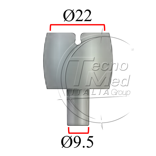 TCM095D - Raccordo filtri femmina a scatto d.22mm/tubo d.9