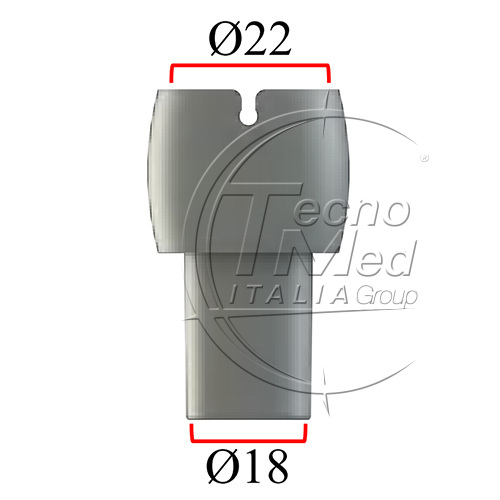 TCM180D - Raccordo filtri femmina a scatto d.22mm/tubo d.18mm