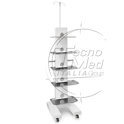 OF1003BI.00 - Carrello Easy Tray bianco con 5 tray