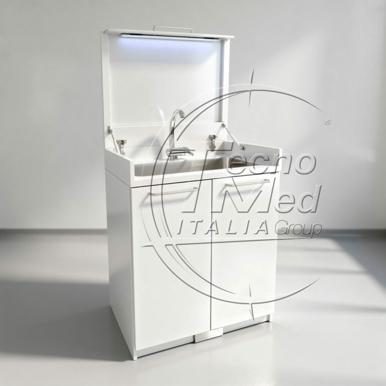 WASHCH-380B - Lavabo chirurgico STERILA in acciaio bianco con disinfezione UV-C