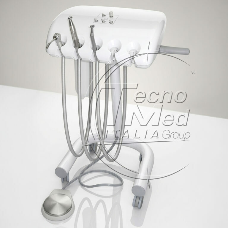 Carrello pneumatico dentale veterinario Airo con 3 strumenti Tecnomed Italia